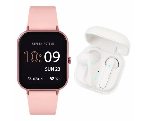 Reflex Active  Series 17 | Smart Watch & Ear Bud Bundle - Pink