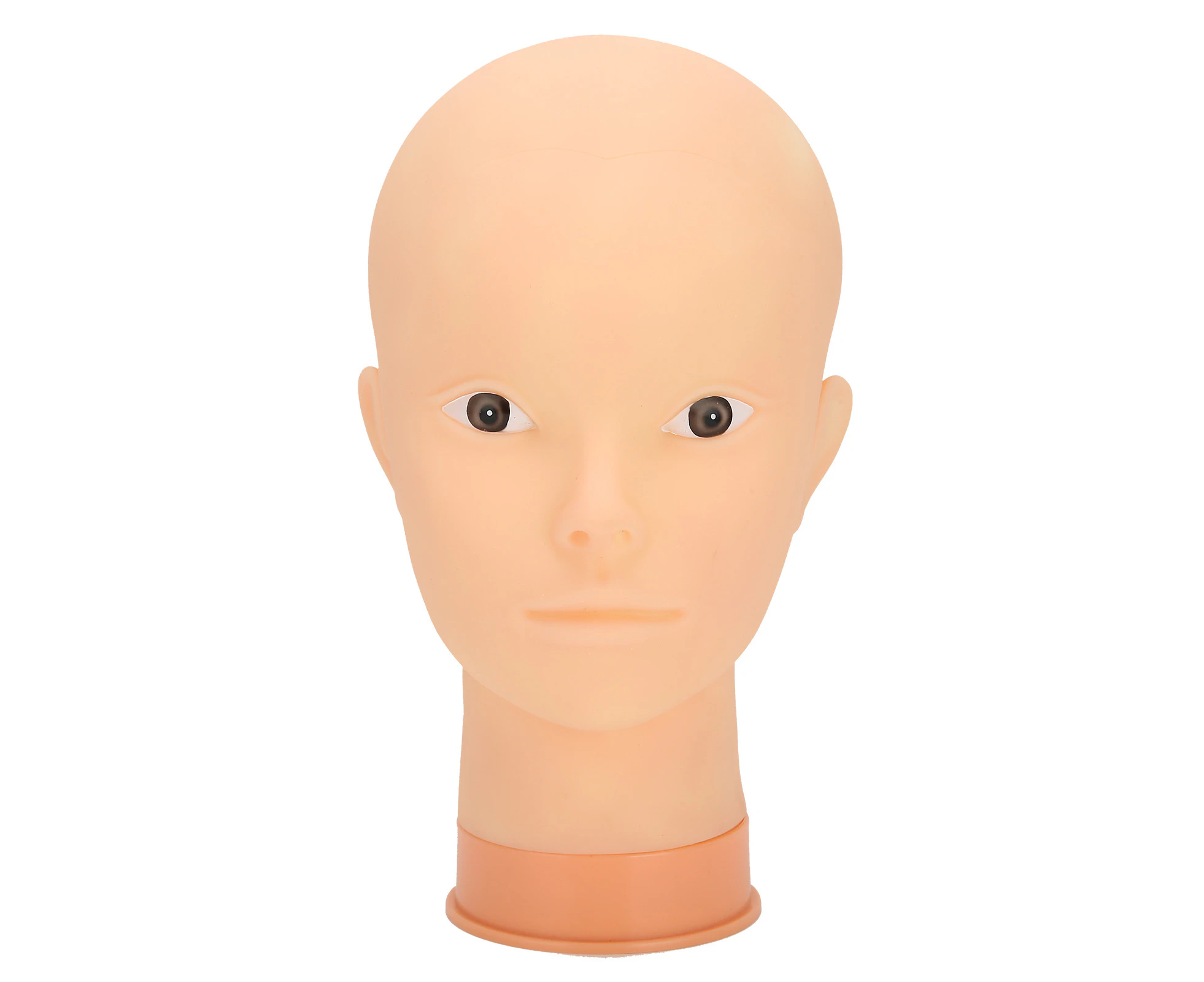 Hat Wig Display Mannequin Head Model Makeup Training Practice Bald Mannequin Head (Pink Base)