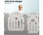 Bopeep Kids Playpen Baby Safety Gate Toddler Fence Child Play Game Toy 22 Grey