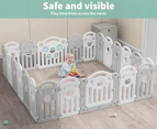 Bopeep Kids Playpen Baby Safety Gate Toddler Fence Child Play Game Toy 22 Grey