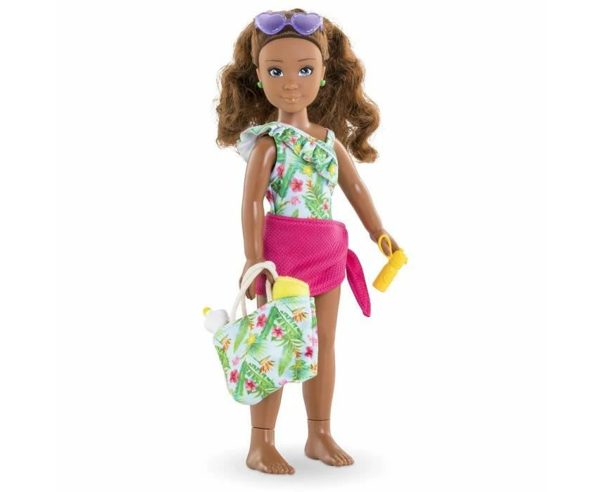 Corolle Girls Melody Beach Set - 28cm Doll with 5 Accessories, Vanilla Fragrance & Removable Earrings | Perfect Gift for Kids Aged 4+ | Christmas Present