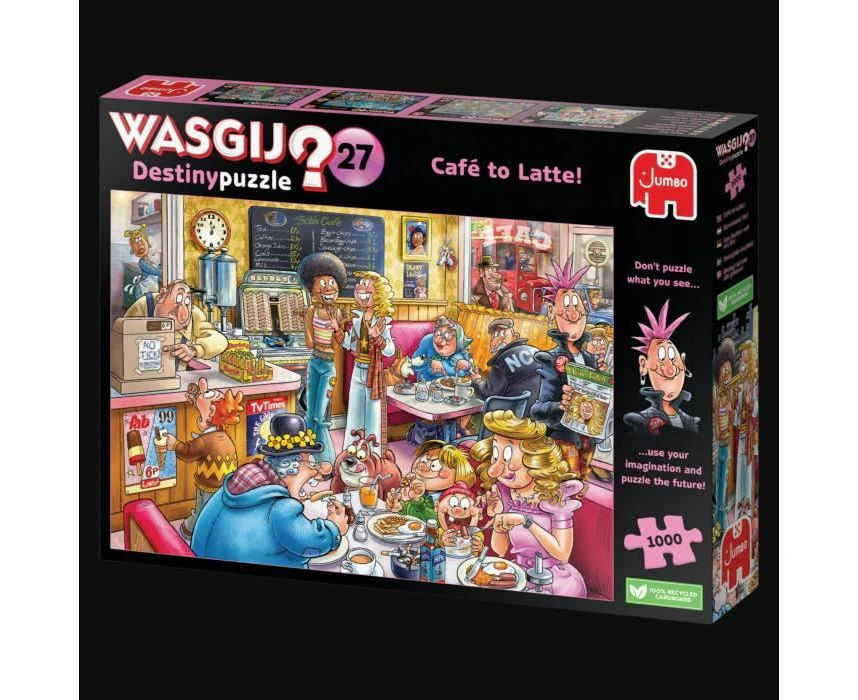 Challenge Your Imagination with Wasgij Destiny 27 - Cafe to Latte! 1000 Piece Jigsaw Puzzle - Fun for Kids- Perfect Christmas Present