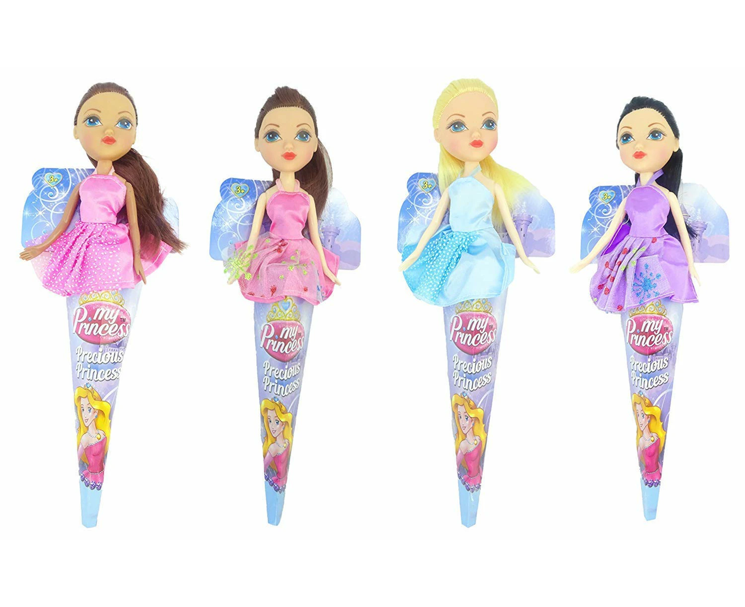 Toyland® Pack Of 4-24cm Princess Dolls - Girls Toys - Party Bag Fillers - Fashion Dolls - Doll Clothes - Doll collection - Perfect Gift for Girls