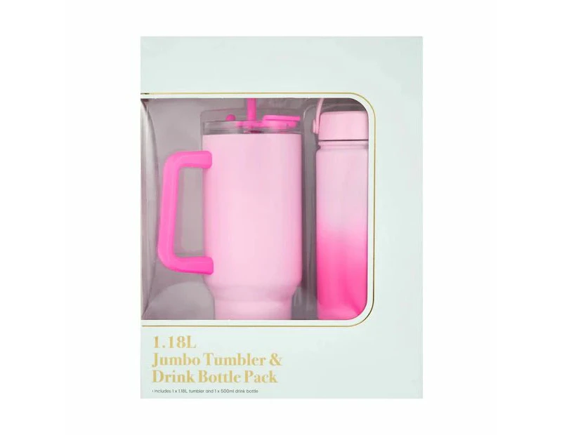 1.18L Jumbo Tumbler and Drink Bottle Pack - Anko