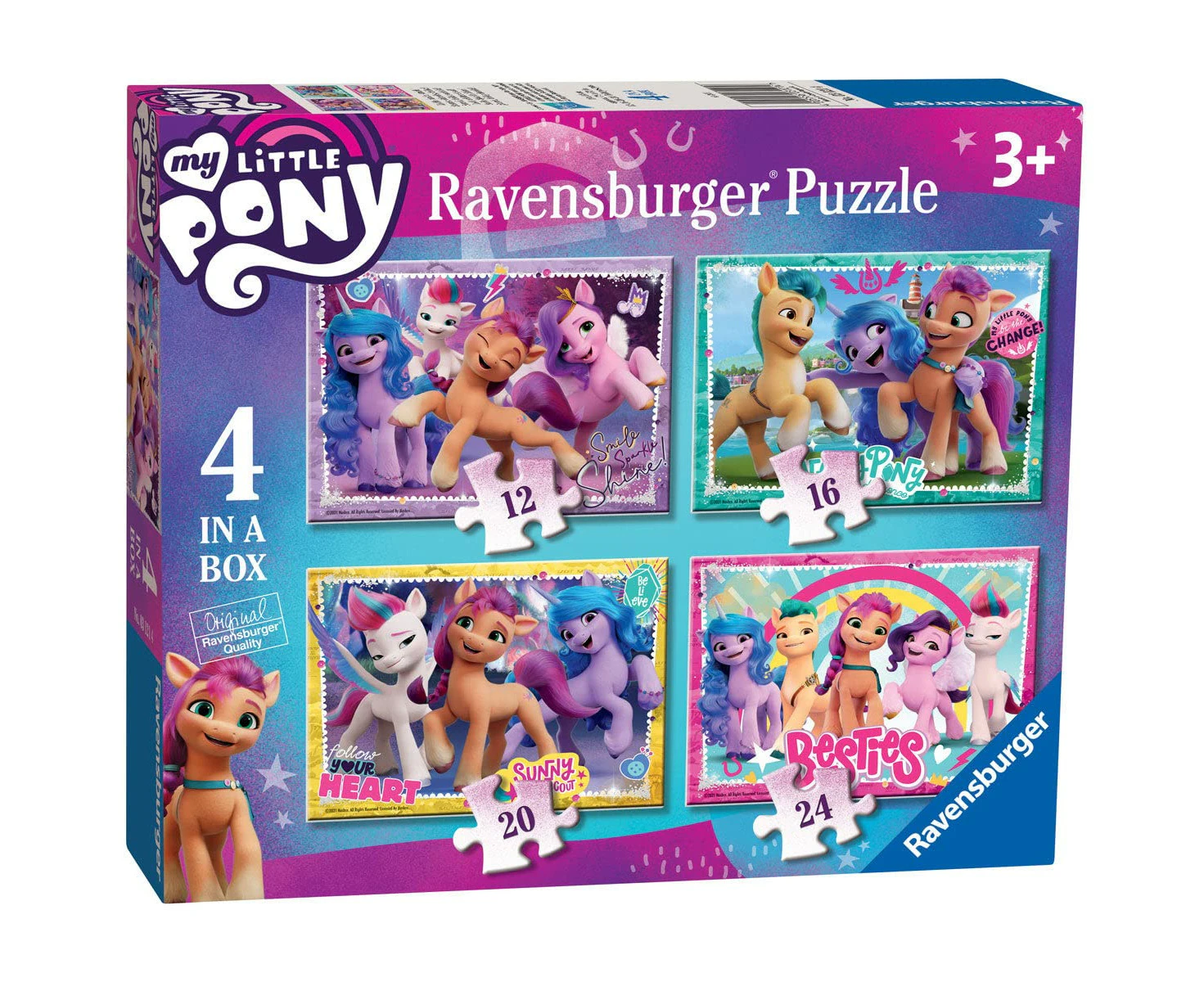 Ravensburger My Little Pony Jigsaw Puzzles | 4 in Box (12, 16, 20, 24 Pieces) | Boost Your Mind | Mind Game | Strategy Game | Perfect Christmas Present