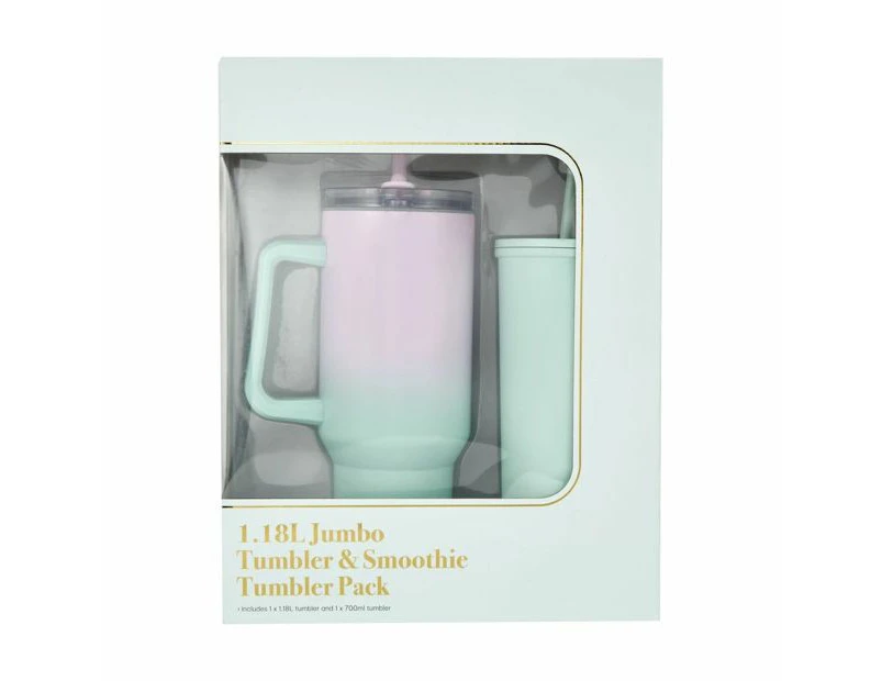 1.18L Jumbo Tumbler and Smoothie Tumbler Gift Pack - Anko