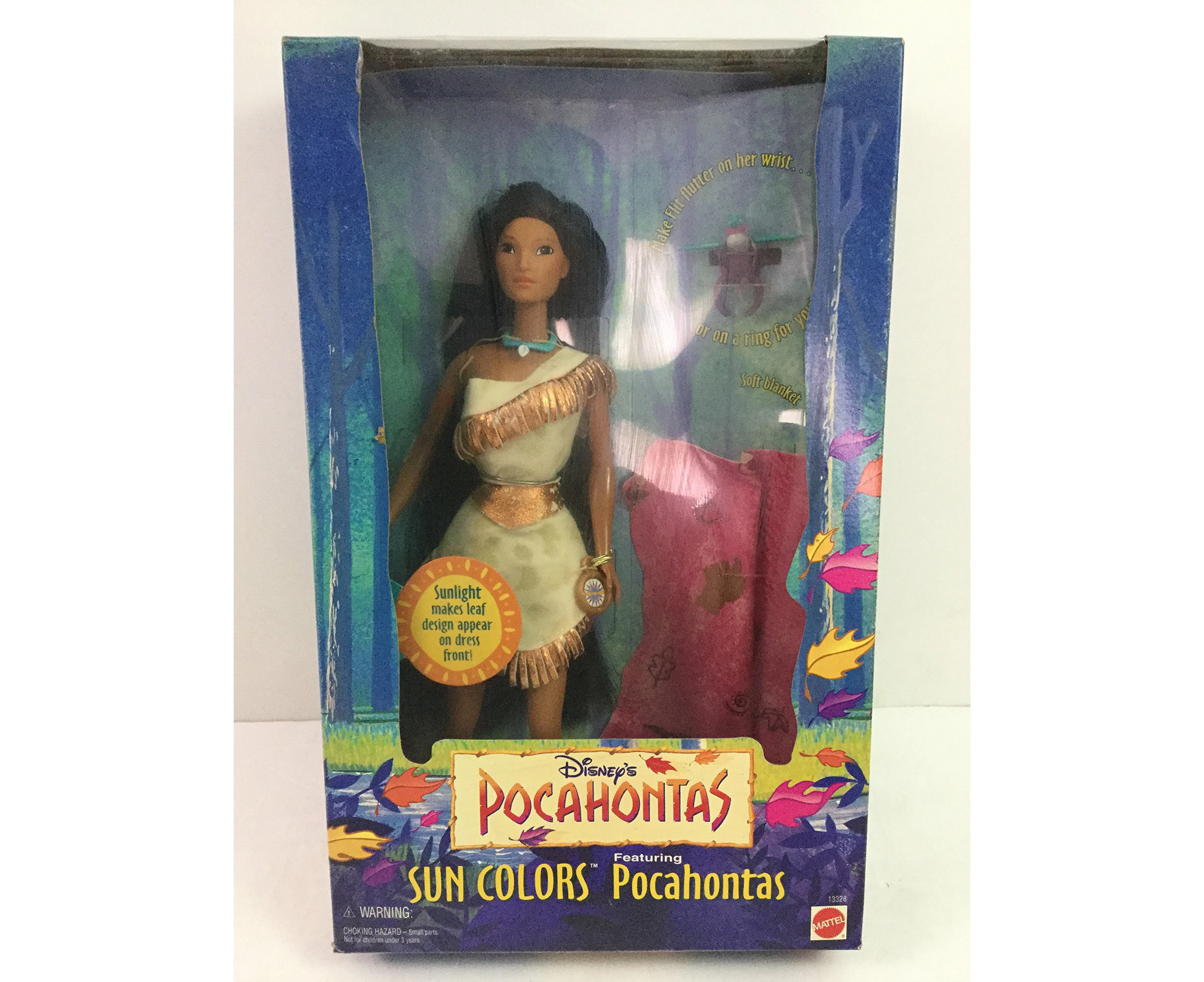 Pocahontas Sun Colors Disney Doll By Mattel in 1995 - The box is in poor condition - Toy for Kids - Perfect Gift for children