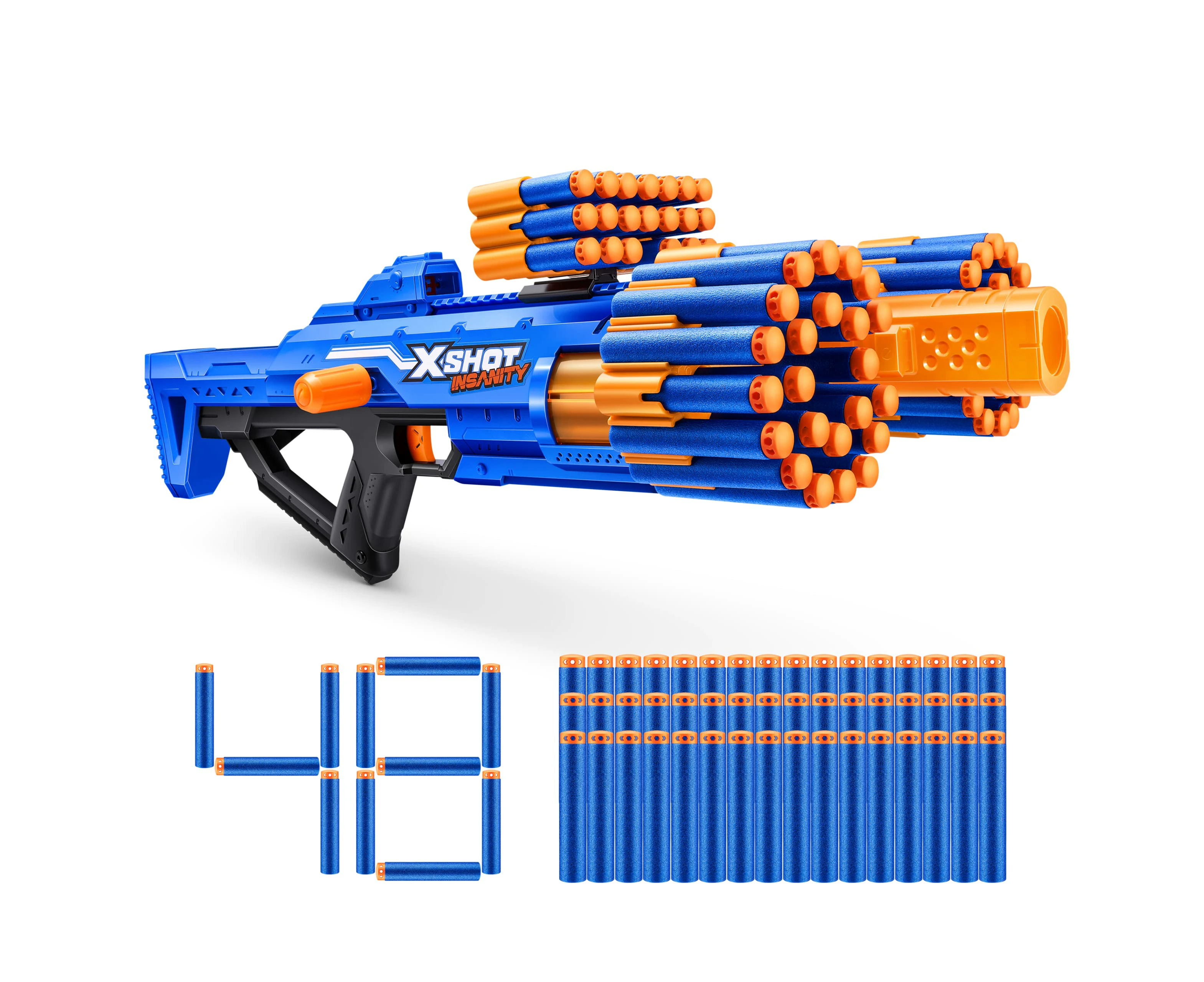 X-shot Insanity Berzerko By Zuru: 48-dart Capacity, Air Power, & Dart Storage!