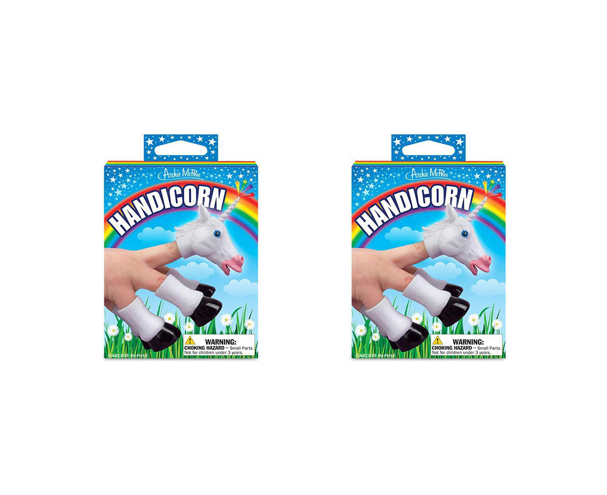 10pc Archie Mcphee Handicorn Finger Puppet Kids Fun Pretend Role-Play Toy