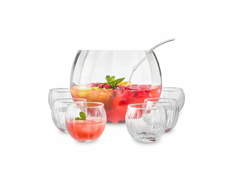 8 Piece Glass Punch Bowl Set - Anko