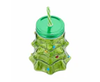 Christmas Tree Drink Jar and Straw - Anko