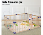 Bopeep Kids Playpen Wooden Baby Safety Gate Fence Child Play Game Toy Security L