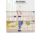 Bopeep Kids Playpen Wooden Baby Safety Gate Fence Child Play Game Toy Security L