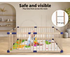 Bopeep Kids Playpen Wooden Baby Safety Gate Fence Child Play Game Toy Security L