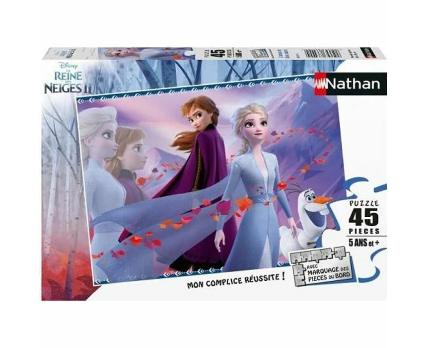 Nathan 45-Piece Puzzle - Disney Frozen La Reine des Neiges - Fun Educational Puzzle for Kids - Boost thinking skills - Ideal Christmas Present