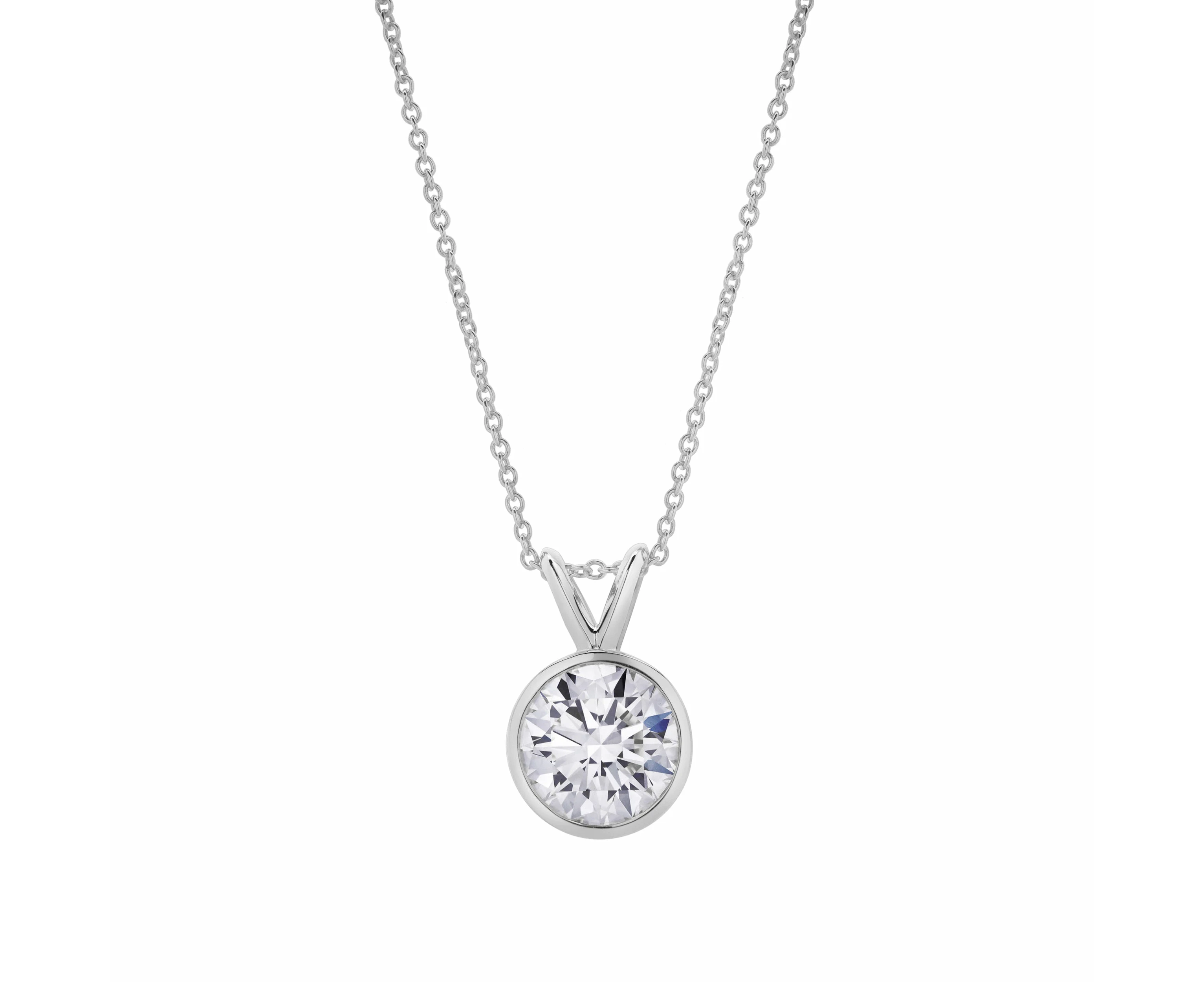 LuvMyJewelry Astral 14K Gold Round Lab Grown Diamond Pendant - 2.01 Ct