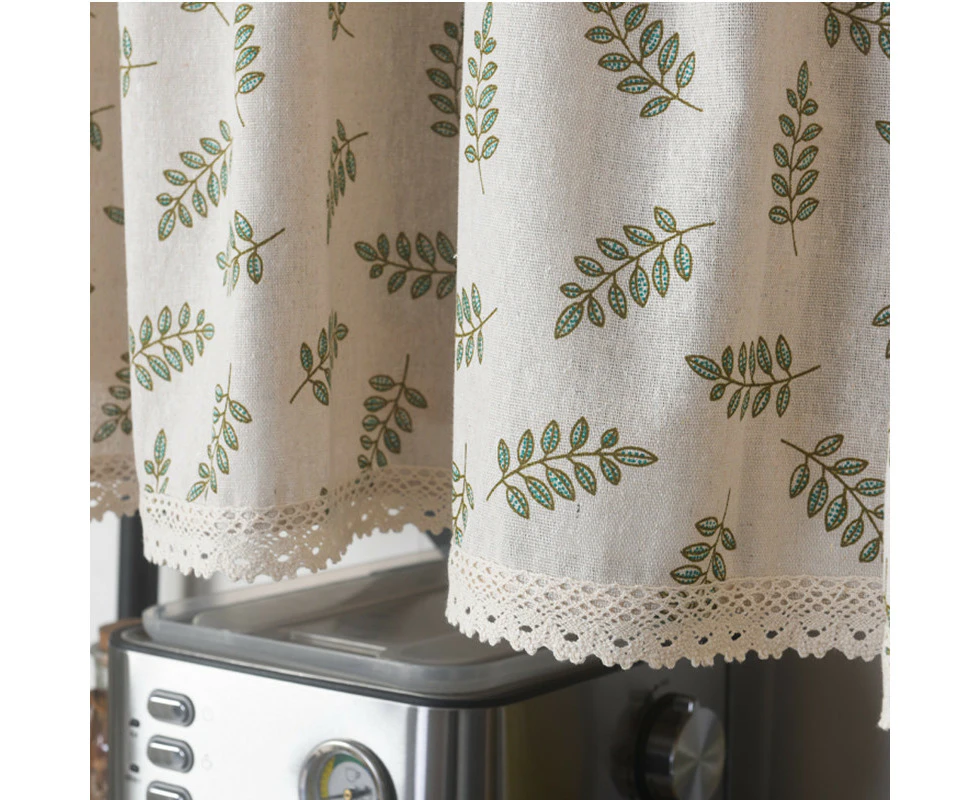 American flower cotton linen coffee Curtains kitchen short Curtains partition Curtains half Curtains self-adhesive Curtains