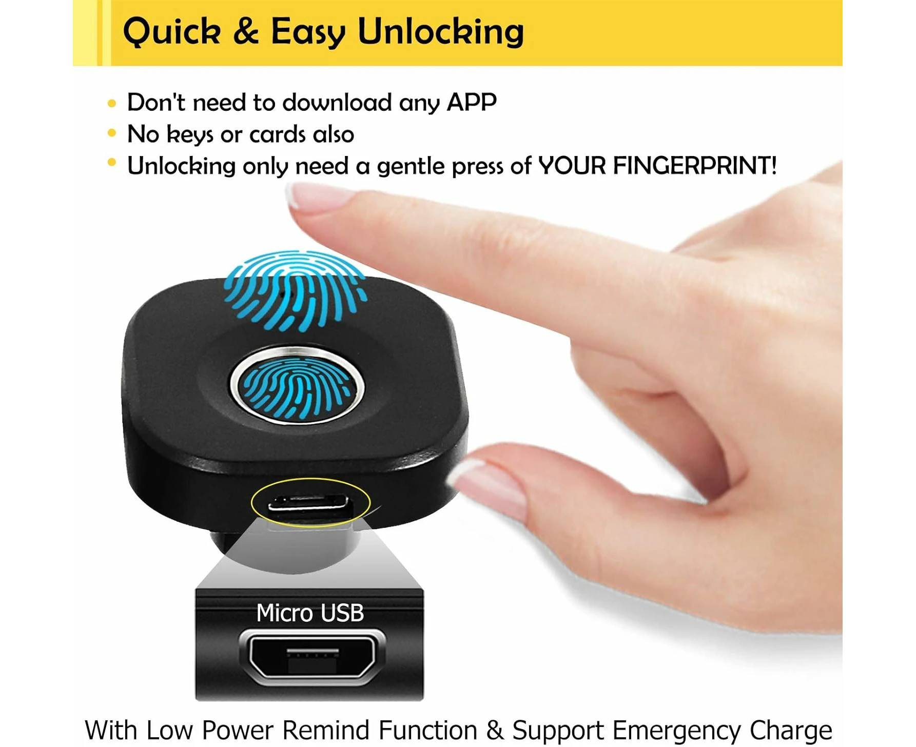 Smart fingerprint drawer lock, suitable for home office, etc.-