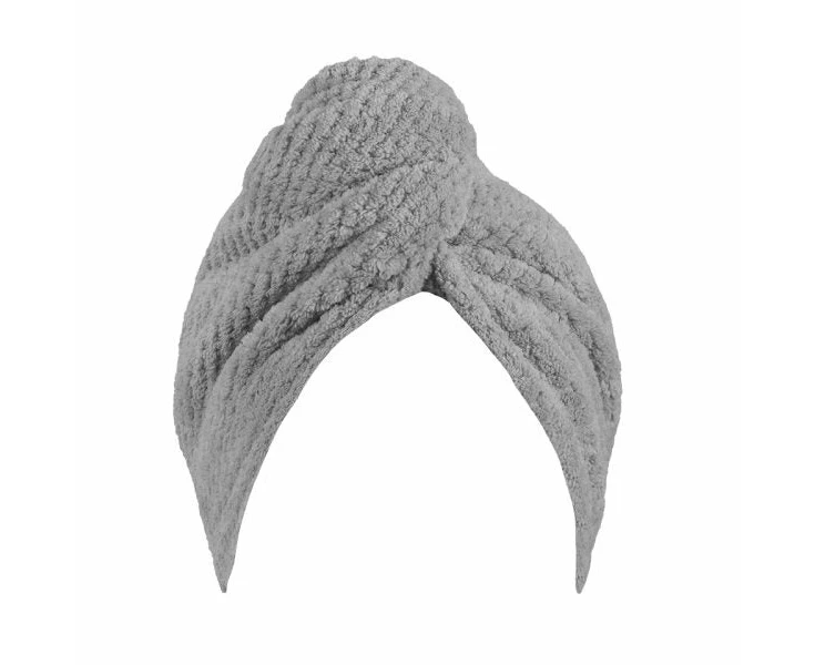 Wicked Sista Waffle Turban Hair Towel Light Grey