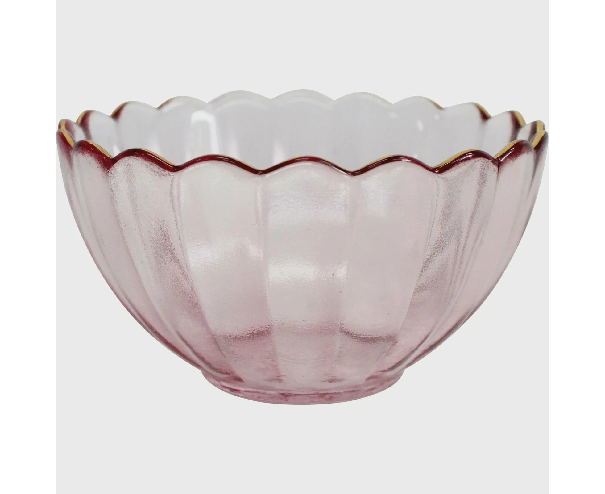 Glass Bowl Plum/Gold