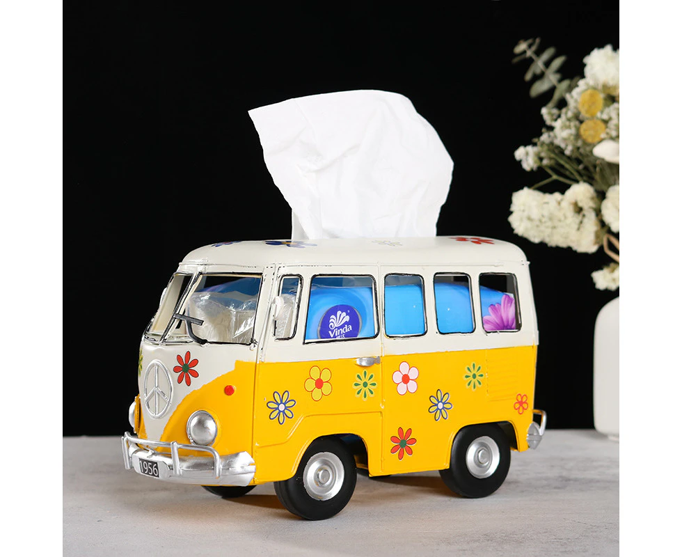 Retro surfing skateboard bus car model tissue tissue Tissue Boxes iron Tissue Boxes retro model decoration