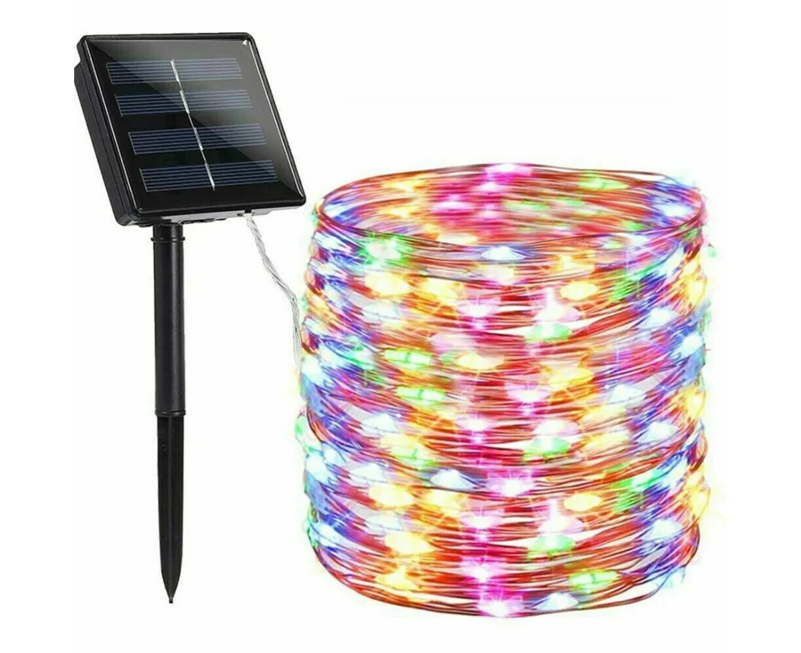 Colorful Light Solar String Lights Fairy Garden Outdoor Christmas Party