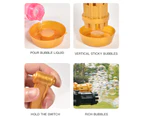 Golden Gatling Bubble Machine,8-Hole Huge Amount Bubble Maker,Electric Bubble Gun Summer Outdoor Party Toys