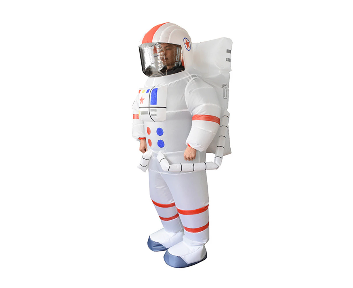 Inflatable Spaceman Costume Blow Up Cosplay Costumes Inflatable Fancy Dress Funny Parent-child Outfit for Halloween Party Stage Performance