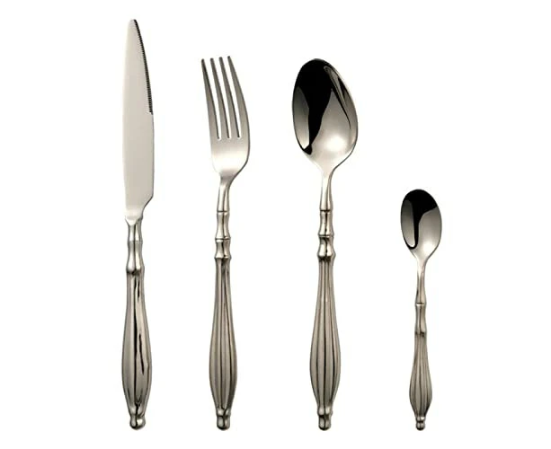 Flatware Sets Table Cutlery Vintage 18/10 Stainless Steel Spoon and Fork Set