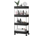 Floor Storage Rack Multi-layer Storage Rack Trolley Kitchen Bedroom Bathroom Mobile Storage Rack Finishing Rack with Wheels