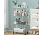 Floor Storage Rack Multi-layer Storage Rack Trolley Kitchen Bedroom Bathroom Mobile Storage Rack Finishing Rack with Wheels