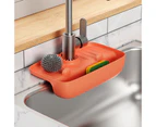 Faucet Splash-proof Drain Rack Sink Mat Non-slip Countertop Mat Kitchen Wipe Sponge Drain Storage Rack