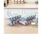 Beer Coke Refrigerator Storage Box Transparent Double Layer Rolling Beverage Storage Box Household Cans Storage Rack