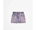 Target Paperbag Waist Denim Shorts