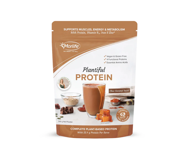 Morlife Plantiful Protein 510g Choc Caramel Swirl