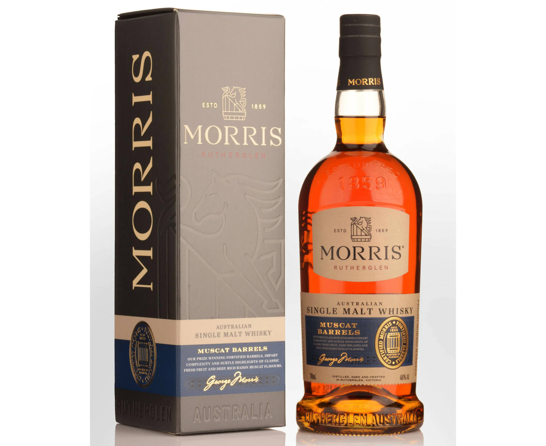 MORRIS RUTHERGLEN MUSCAT BARREL SINGLE MALT AUSTRALIAN WHISKY - 700ml