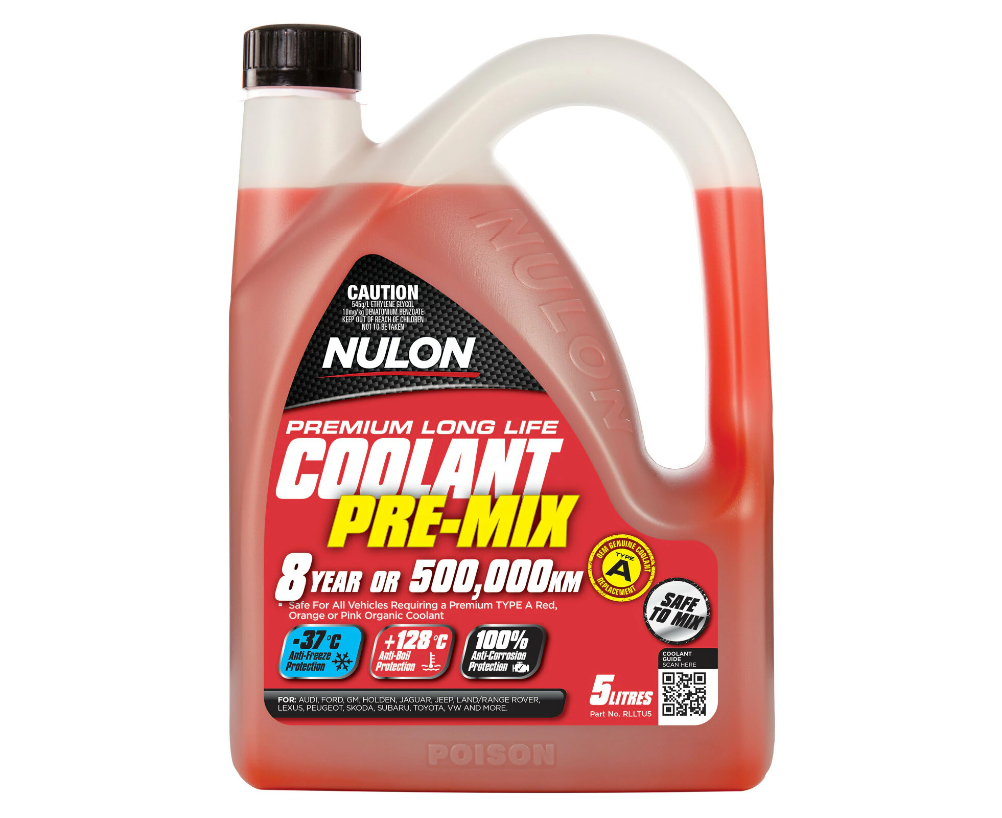 NULON Red Long Life Coolant Top-Up5L, Each