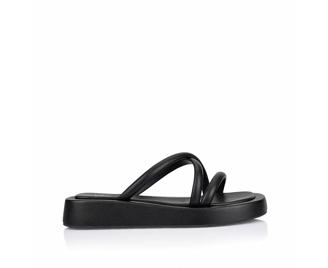 Boaz Flatform Slides - Black