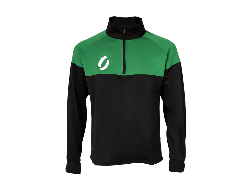 Only Sport 1/4 Zip Training Jumper - Black/Green