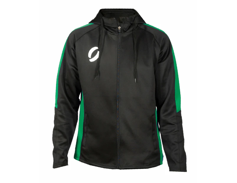 Only Sport Hooded Tracksuit Jacket - Black/Green