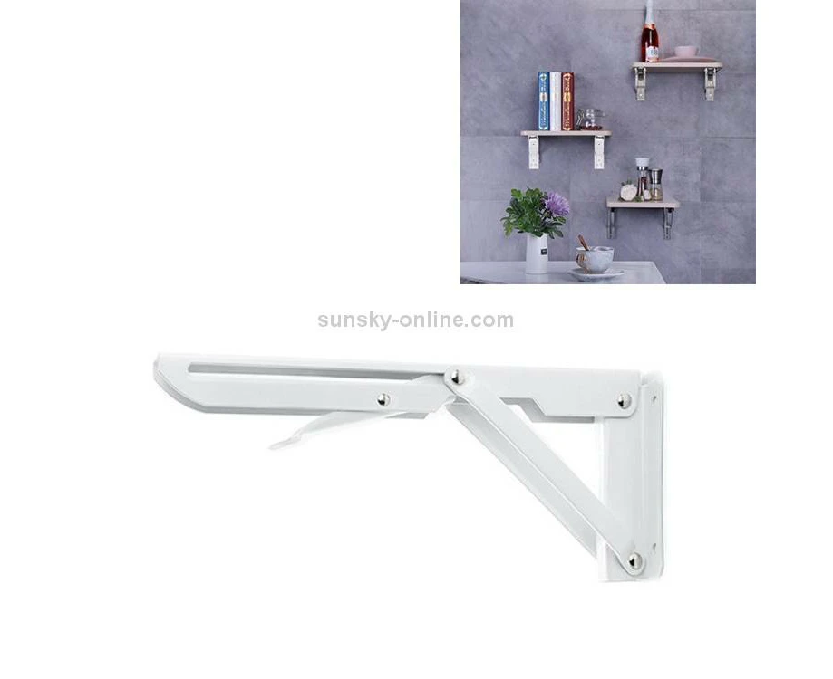 16 inch Wall-mounted Foldable K-shaped Storage Shelf for Dining Table