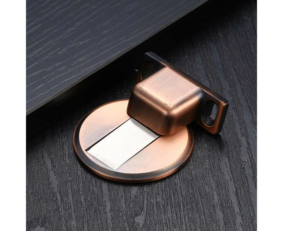 Zinc Alloy Non-Perforated Suction Silent Strong Magnetic Door Stopper Red Ancient