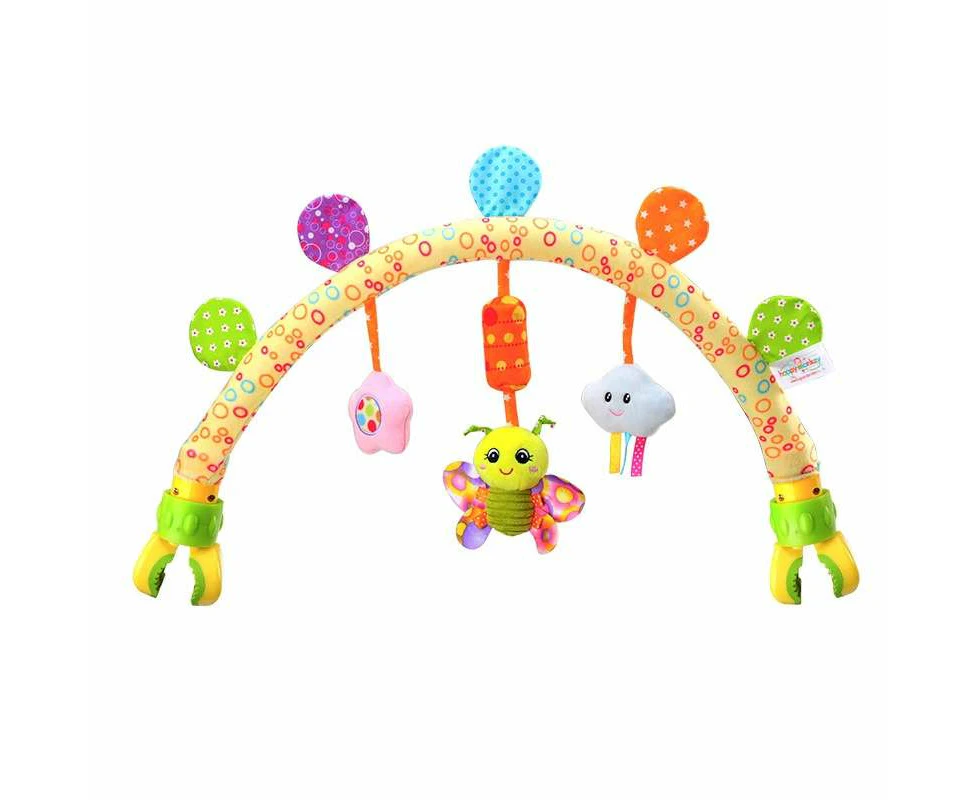 Happy Monkey 0-1 Years Old Baby Car Bed Clip Wind Chimes Stuffed Animal Toy Pendant