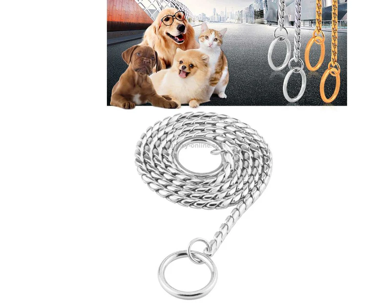 Pet Collars Pet Neck Strap Dog Neckband Snake Chain Dog Chain  Solid  Metal Chain Dog Collar