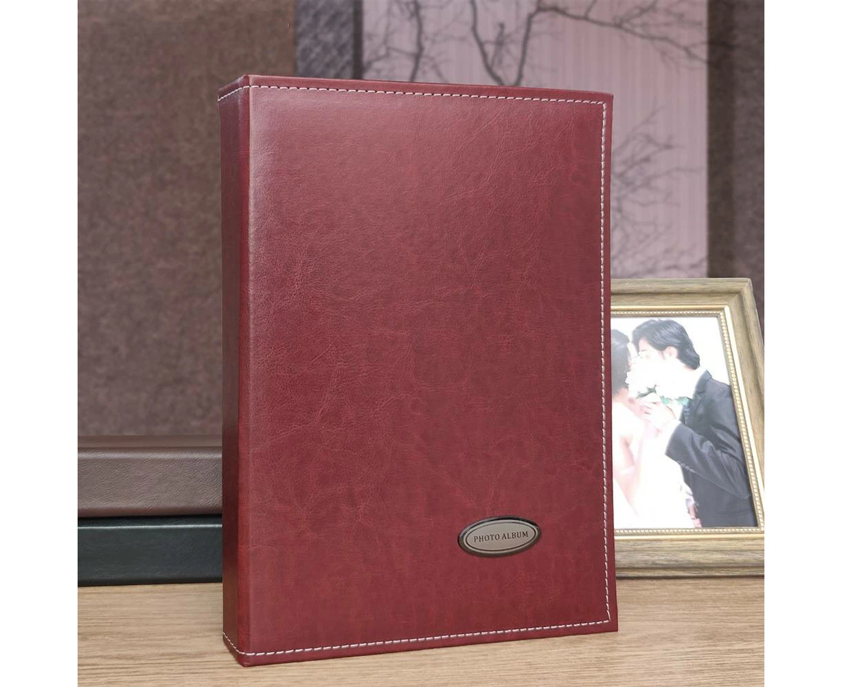 6 Inch 240 Sheets Leather Cover Photo Album Family Memorial Album Interstitial Album