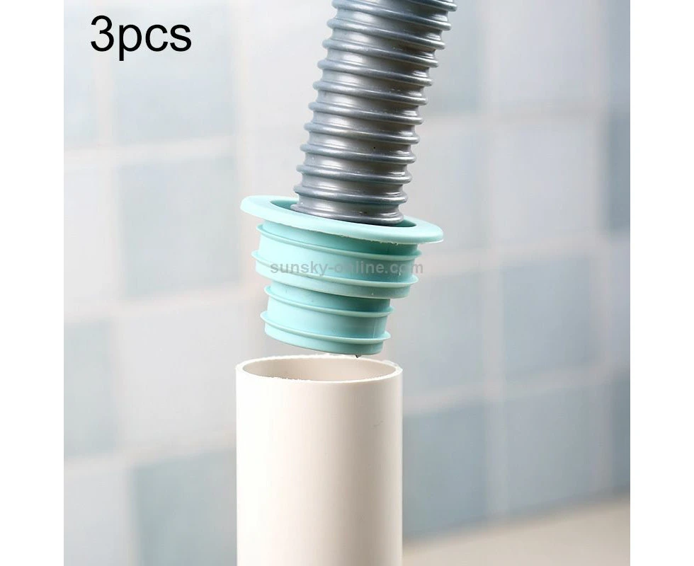 3 PCS Sewer Lengthen Odor-resistant Silicone Joint Kitchen Plumbing Sewer Drain Sealing Plug