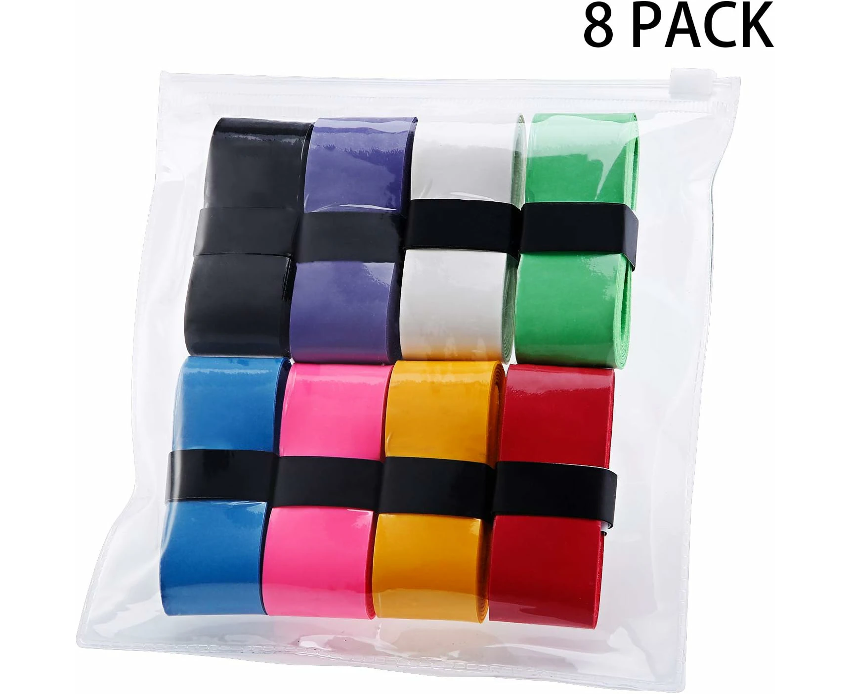 8 Pieces Tennis Badminton Rackets Grips Overgrips Tape For Anti-Slip And Absorbent Grip, Multicolor