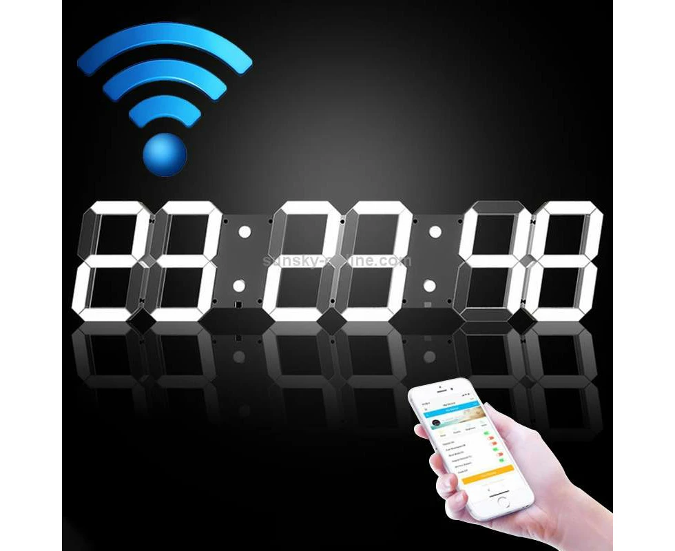 Creative LED Digital Wall Clock Multi-function WIFI Clock