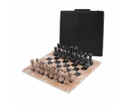 Classic Marble 38cm Chess Set  Marinara and Black - Marble Chess Pieces 3.5 Inch King Figures Handmade 32 Chess Figures - Suitable for 16-20 Inch Chess ...