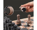 Classic Marble 38cm Chess Set  Marinara and Black - Marble Chess Pieces 3.5 Inch King Figures Handmade 32 Chess Figures - Suitable for 16-20 Inch Chess ...